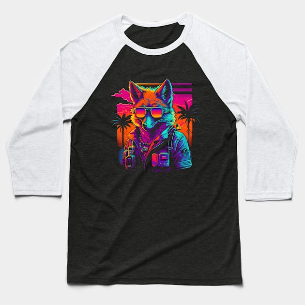 Miami Fox Baseball T-Shirt by vamarik